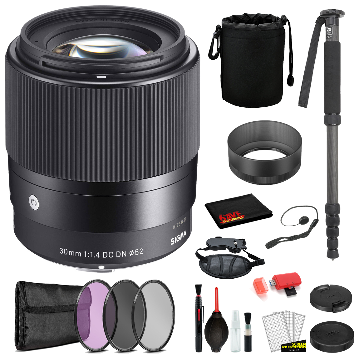 Sigma 30mm F 1 4 Dc Dn Contemporary Lens For Sony E Mount With Bundle Ebay