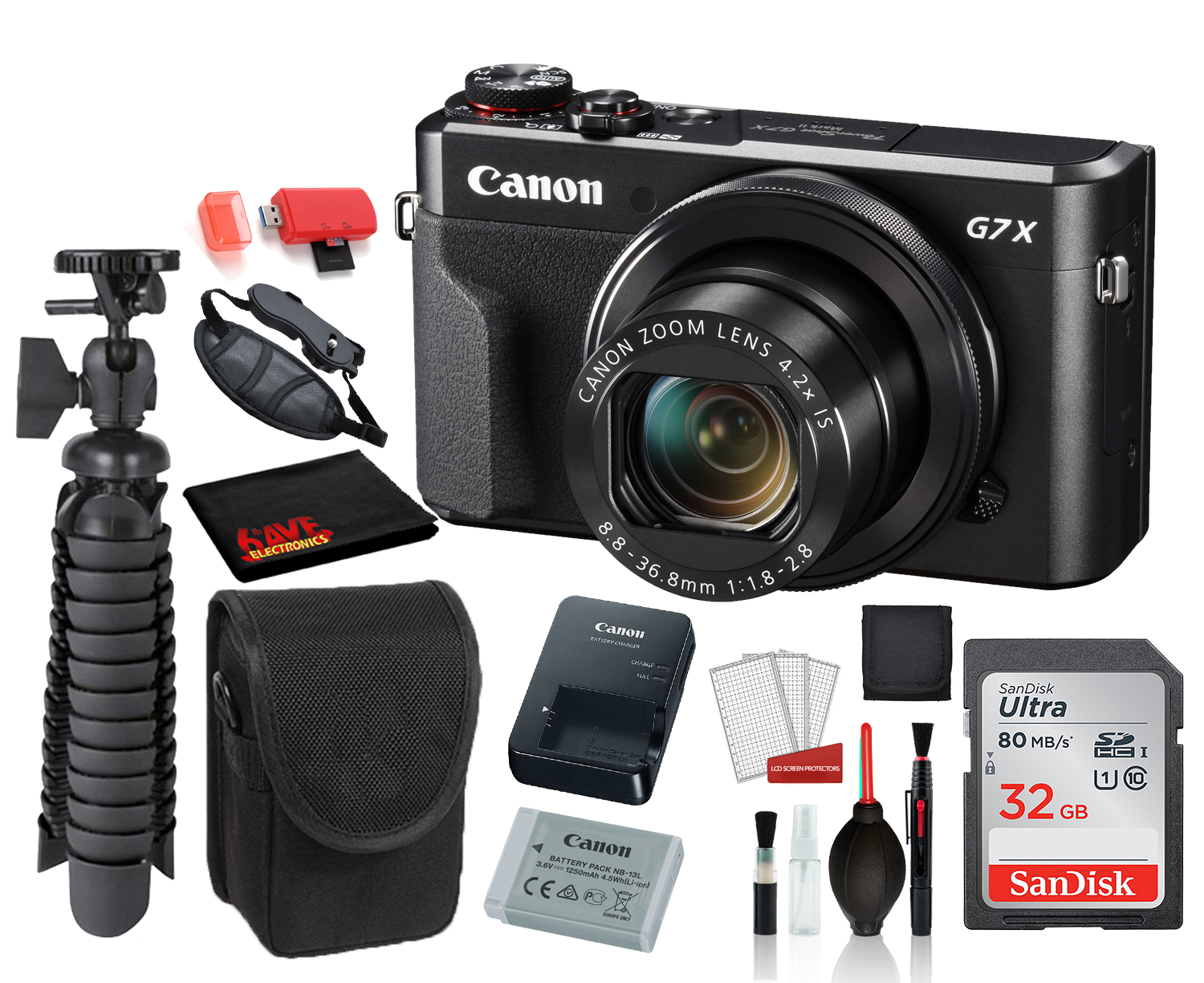 Canon PowerShot G7 X Mark II Digital Camera (1068C001) with